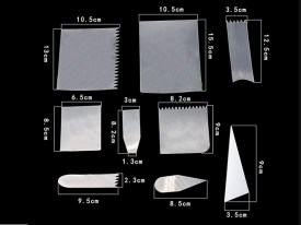 Pack 9 espatulas plasticas reposteria